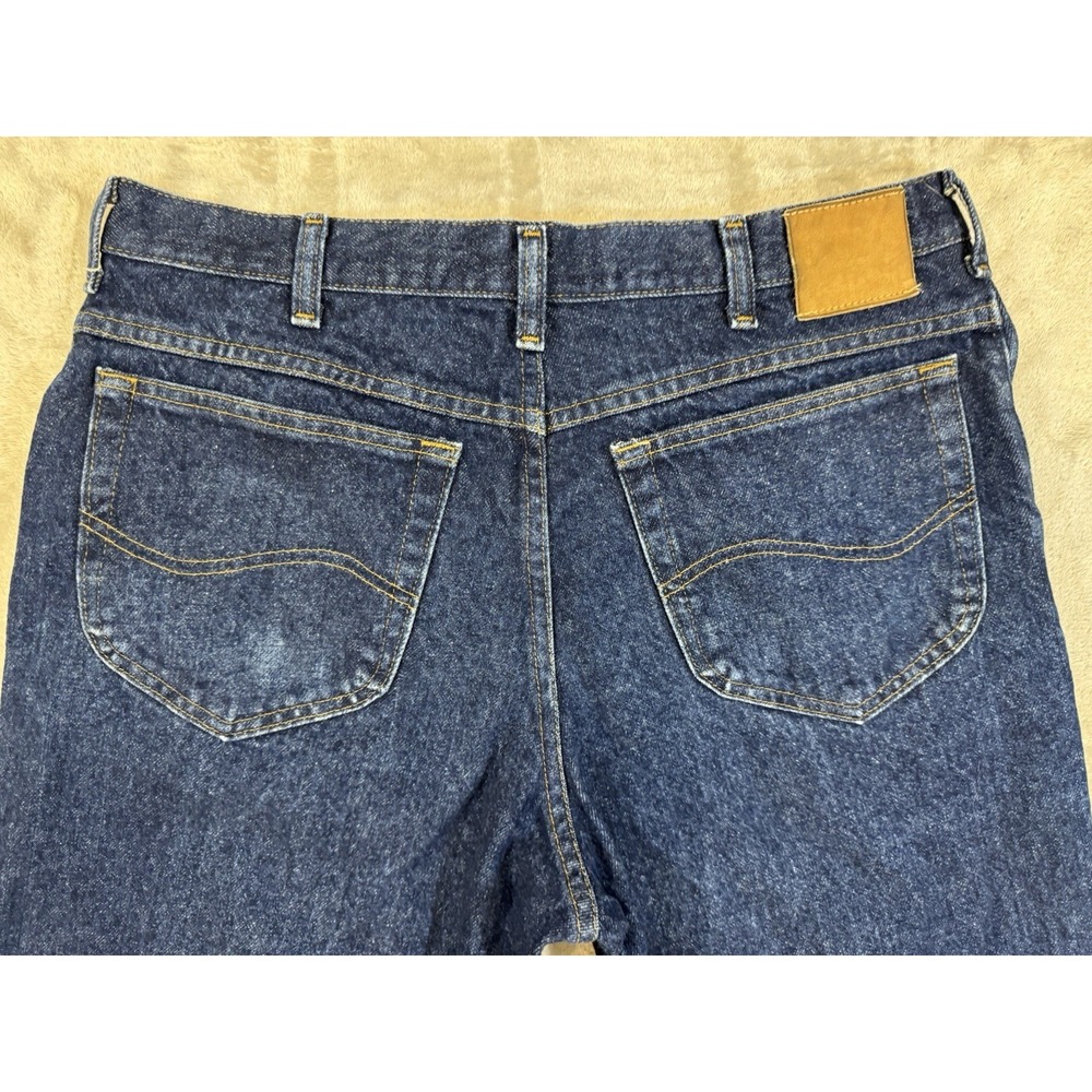Lee Mens Jeans 36x30 Blue Dark‎ Wash Regular Straight Western Normcore Workwear - Picture 9 of 16